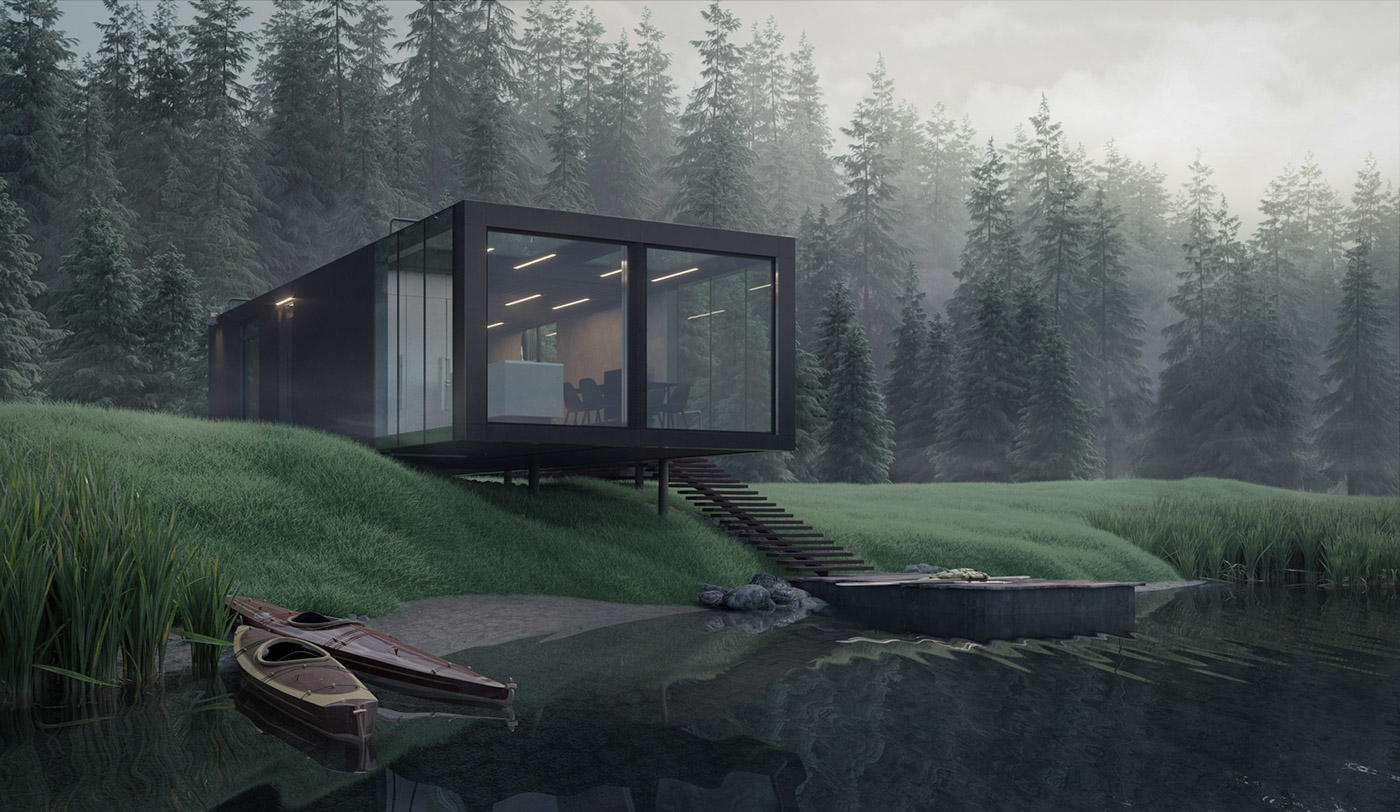 architecture CGI visualisation prefabricated design house modular