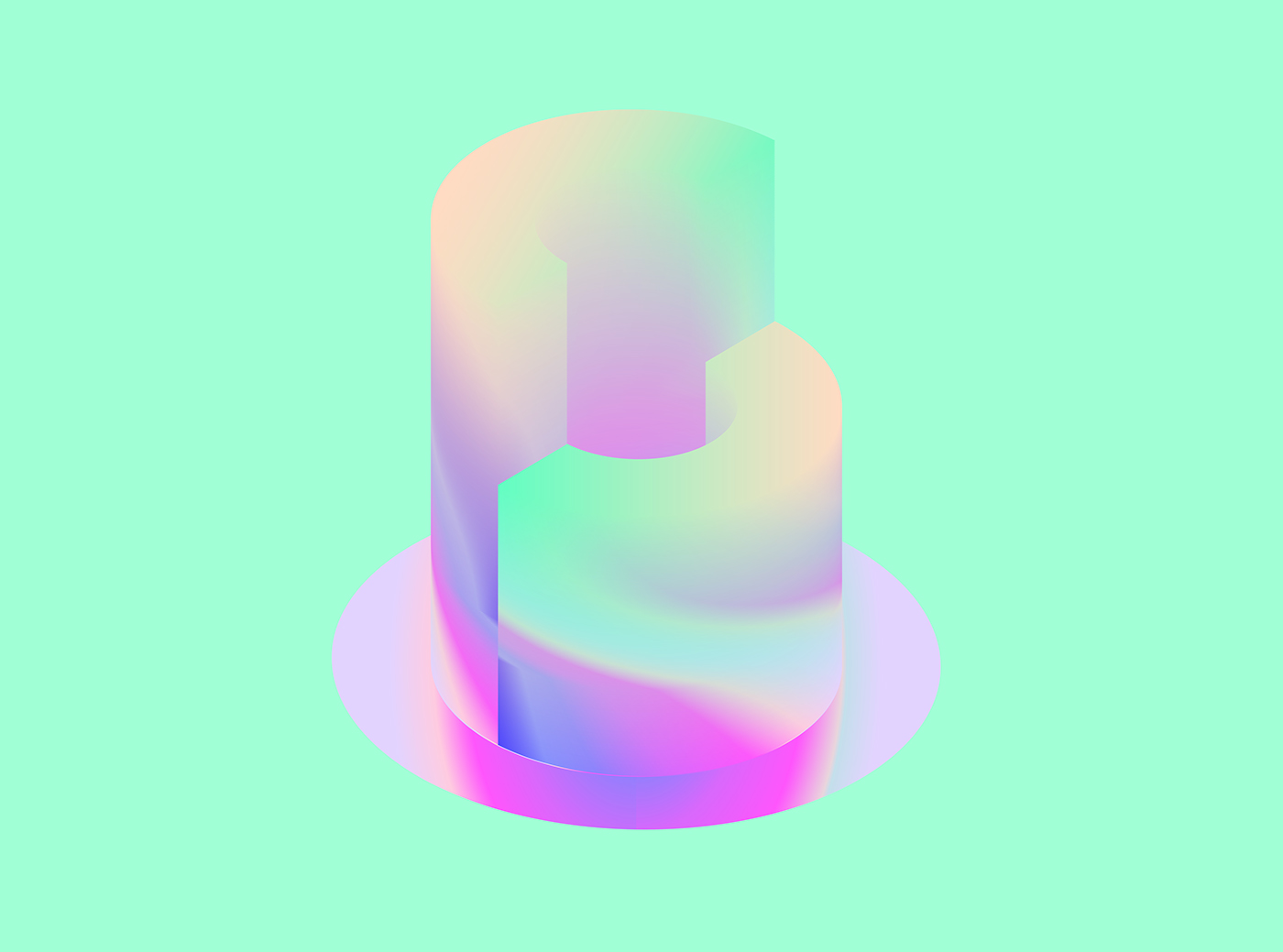 geometric Isometric pastel abstract vibrant gradient future trends