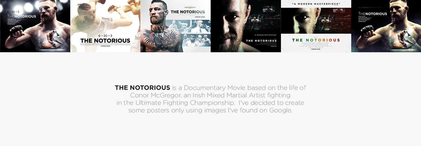 thenotorious movie Conor McGregor Cinema poster quad poster MMA UFC Eire Ireland Rome MD D'Aleo conor