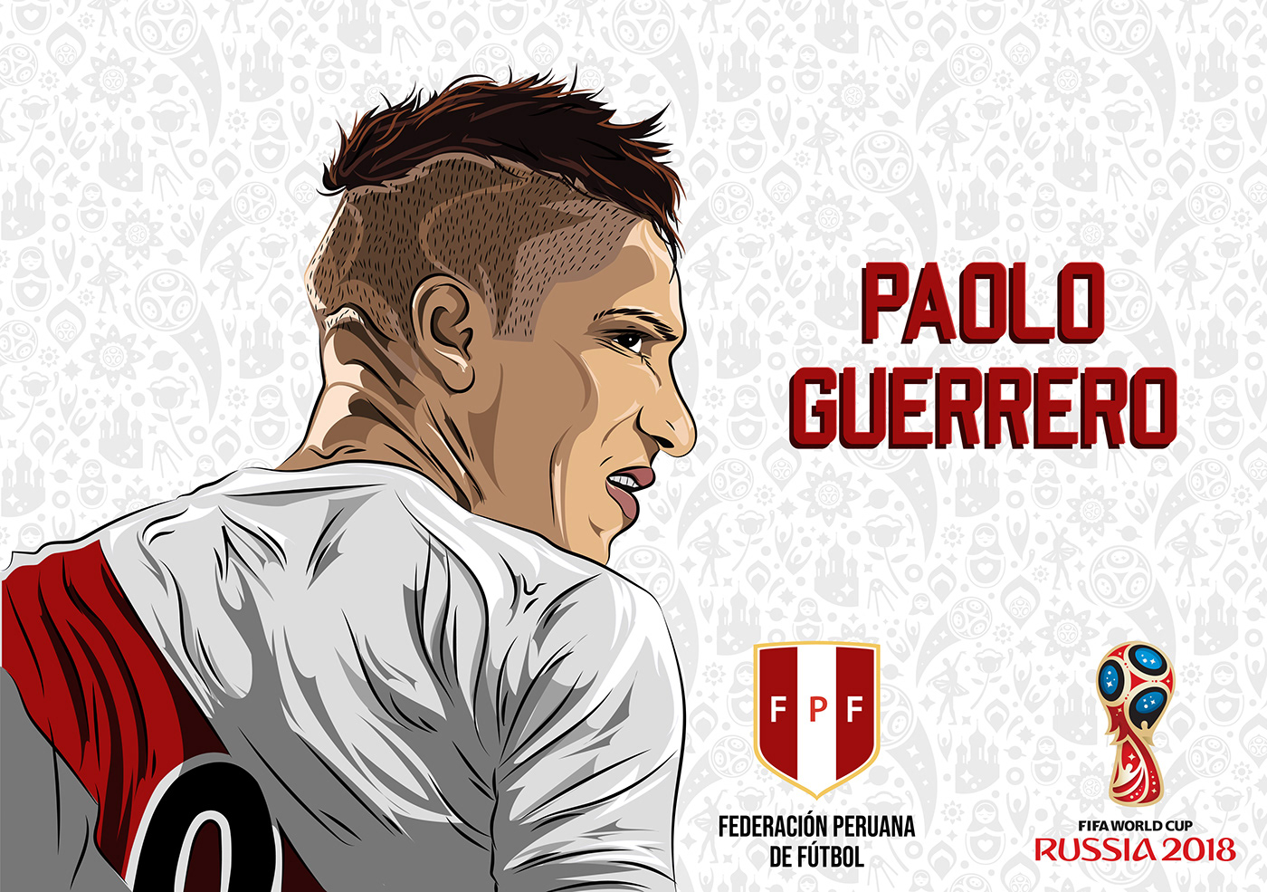 Paolo Guerrero peru Vectores selección peruana lima mundial russia 2018