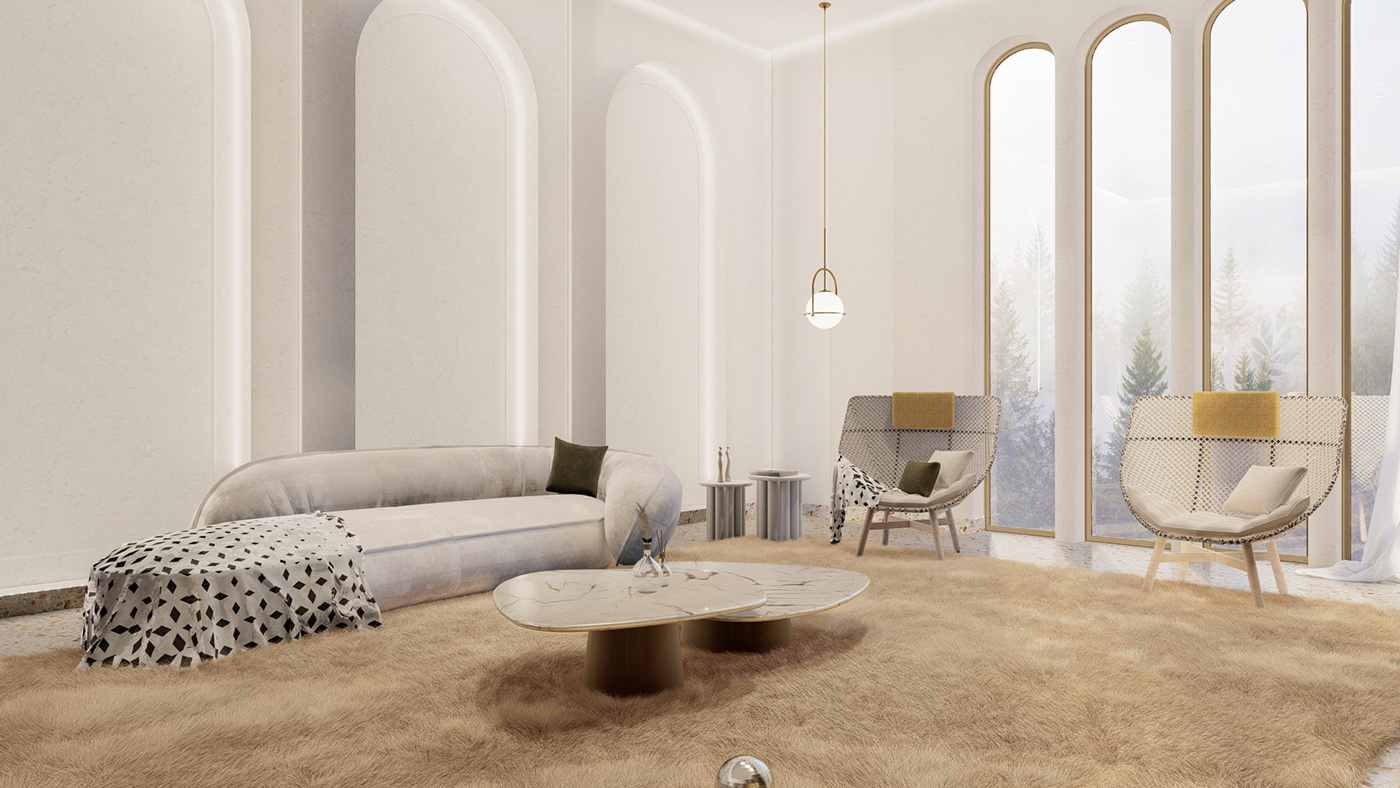3D architecture archviz Couch furniture interior design  minimal minimalist Render visualization