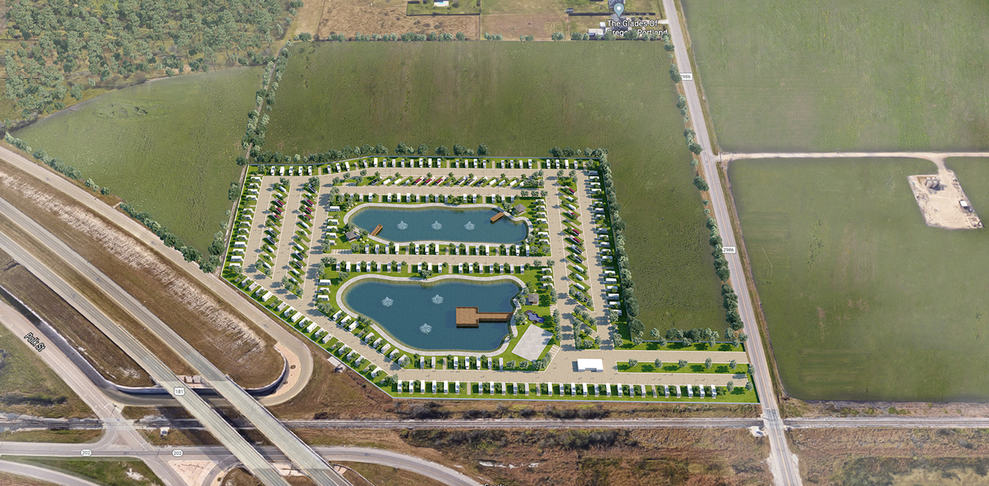 3dsmax aerial view Landscape architecture 3ds max visualization 3D corona RV exterior design