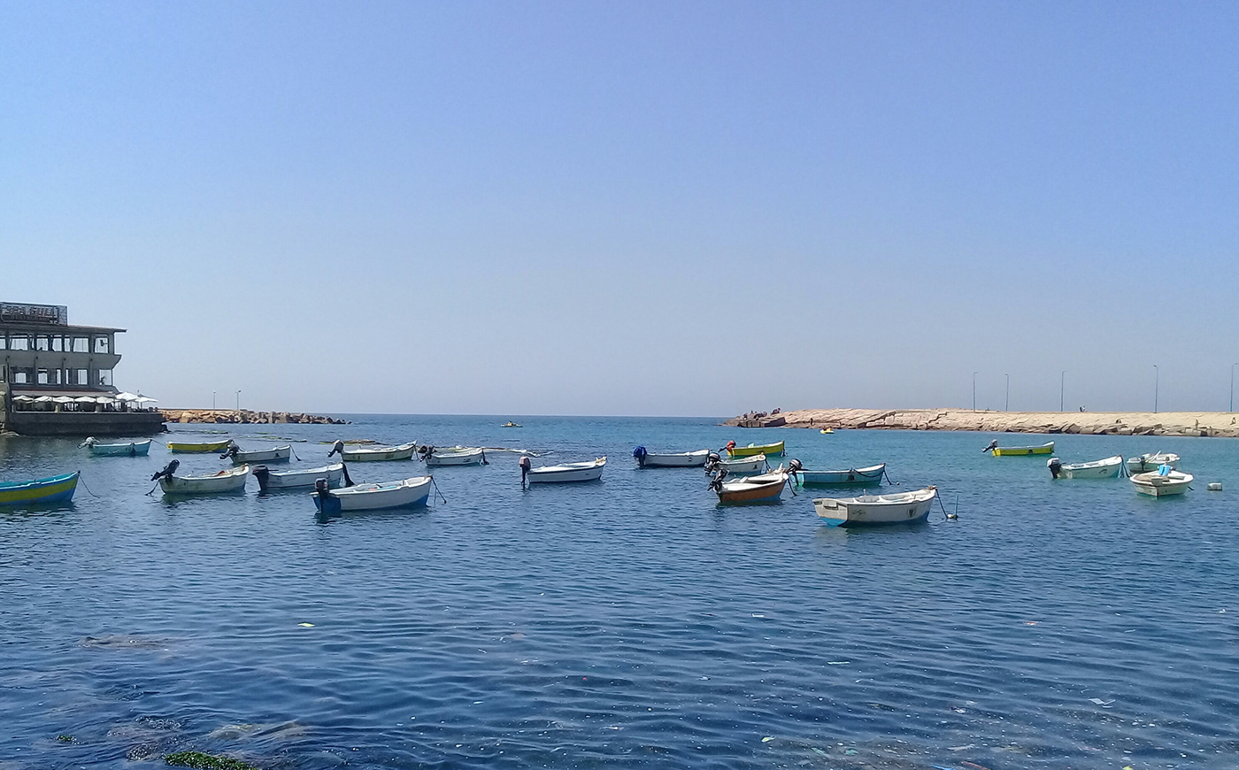 alexandria Mediterranean Sea fishing boats dinghy sea summer