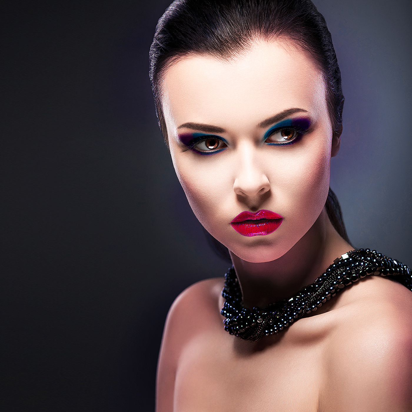 eyes portrait compositing cosmetics girl lips Make Up model postproduction skin