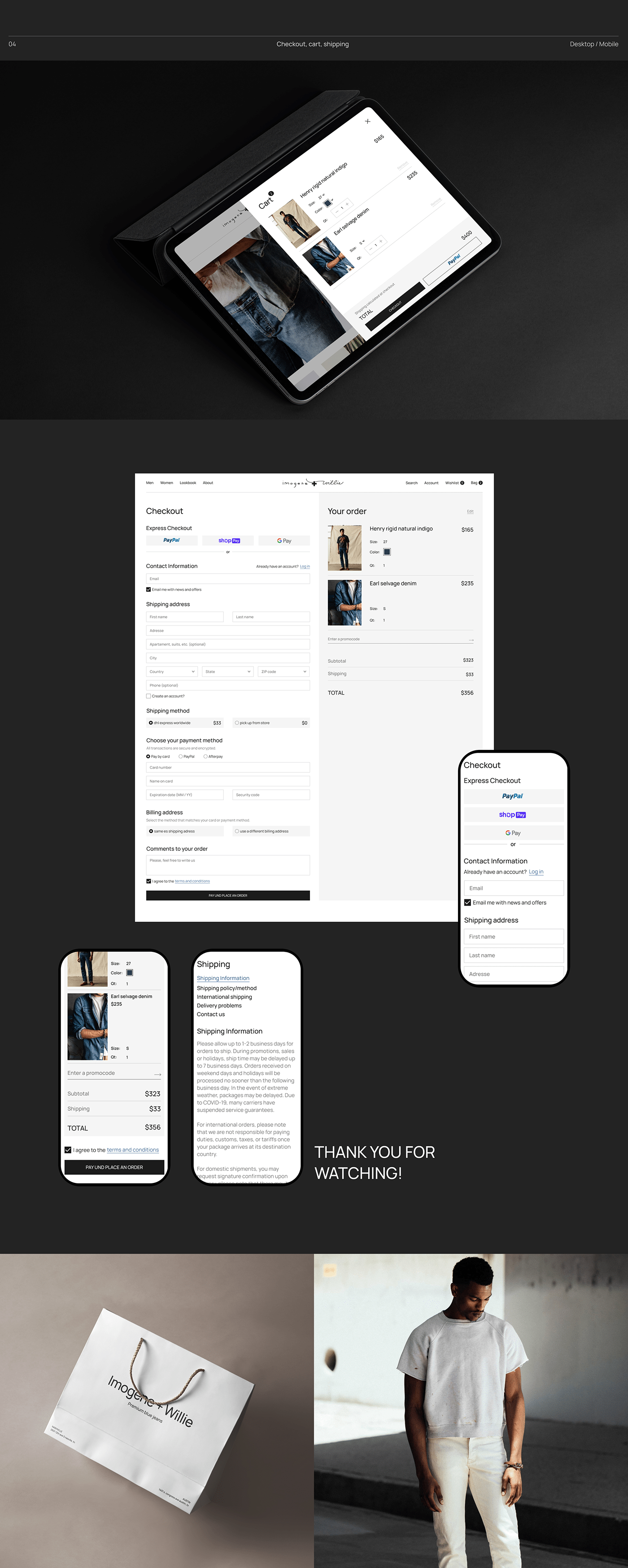 Clothing e-commerce Ecommerce jeans online store redesign UI/UX user interface Web Design  Website