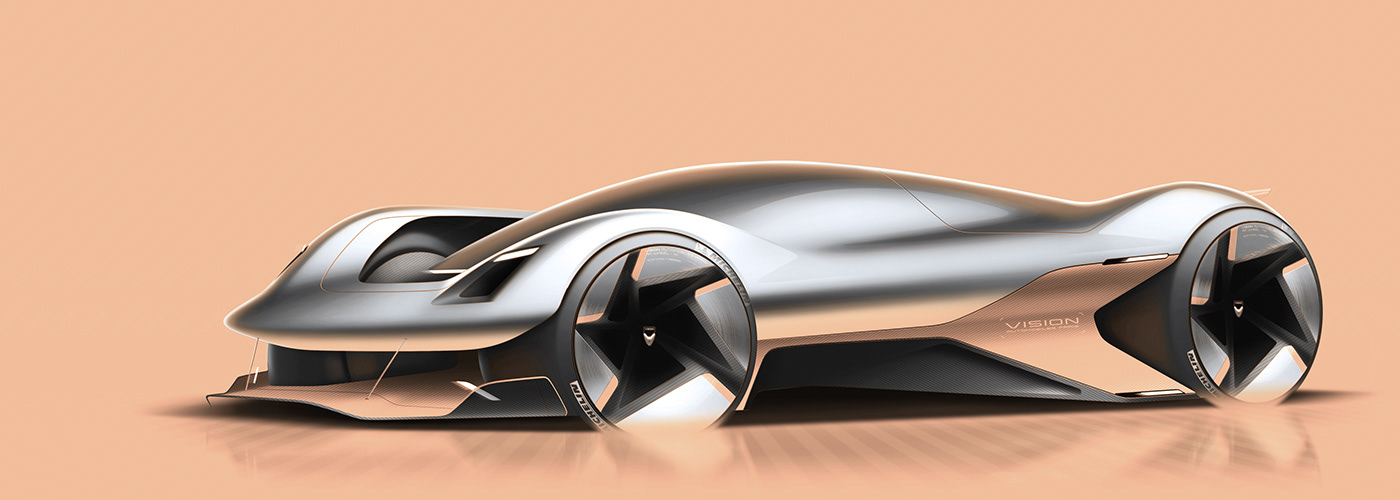 car concept design futur hypercar race Render sketch supercar vision