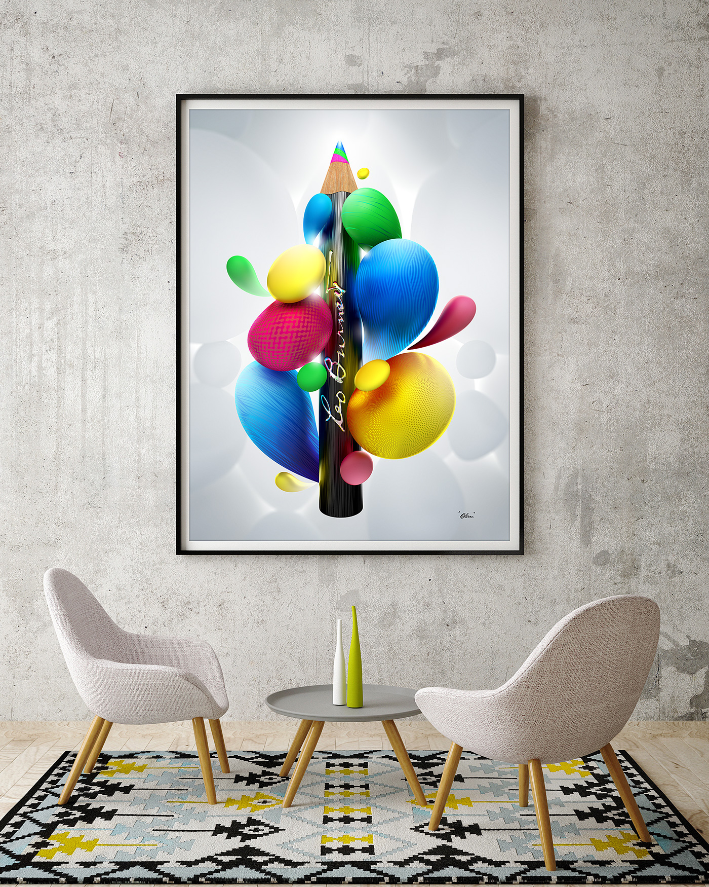 agency art abstract colorful leoburnett