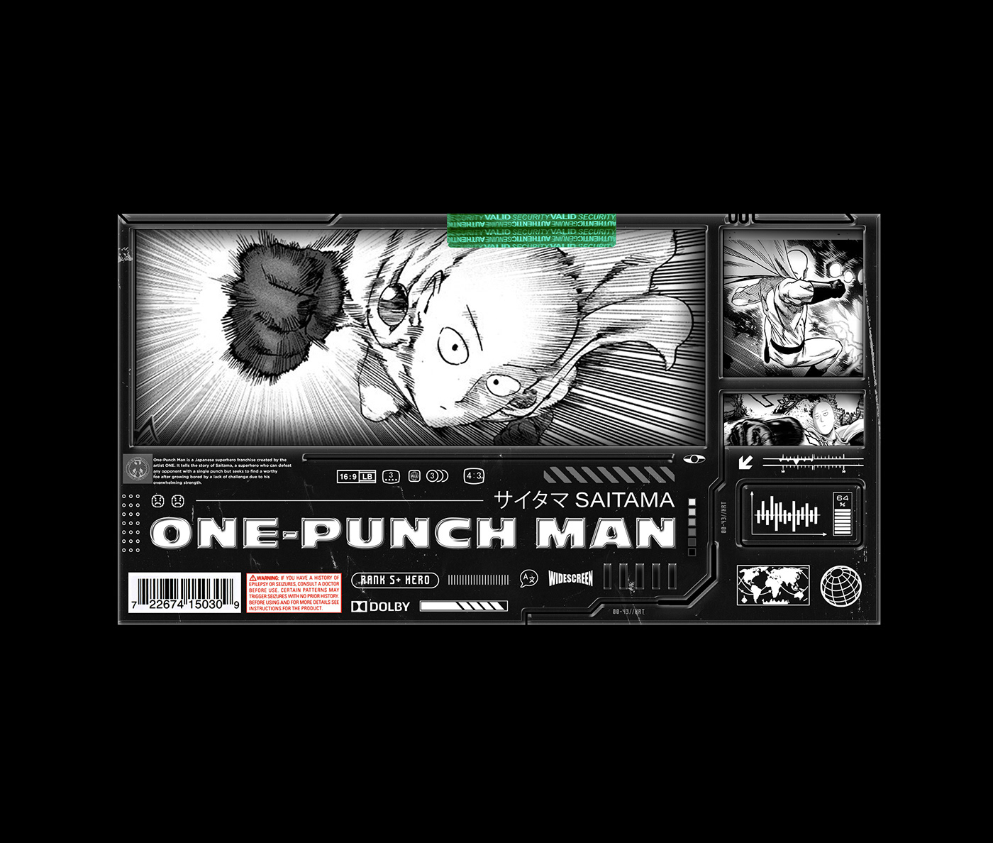 action anime comic japan manga music one punch man saitama shonen vintage