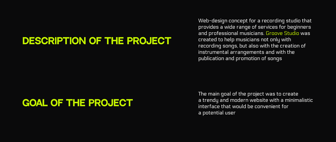 Figma music record sound Sound Recording studio UI UI/UX ux Web Design 