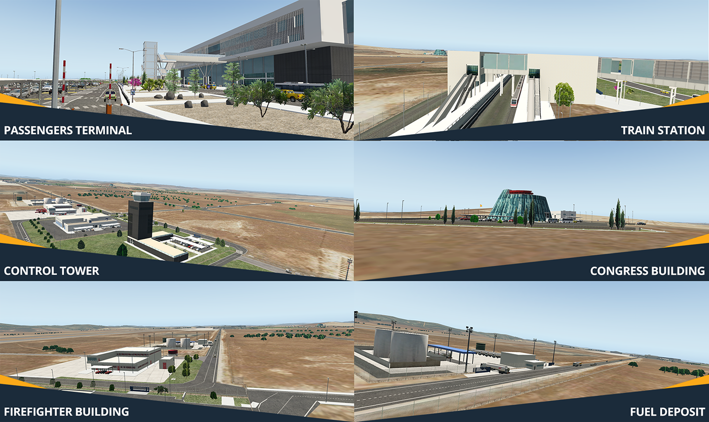 xplane airport 3D scenery spain game