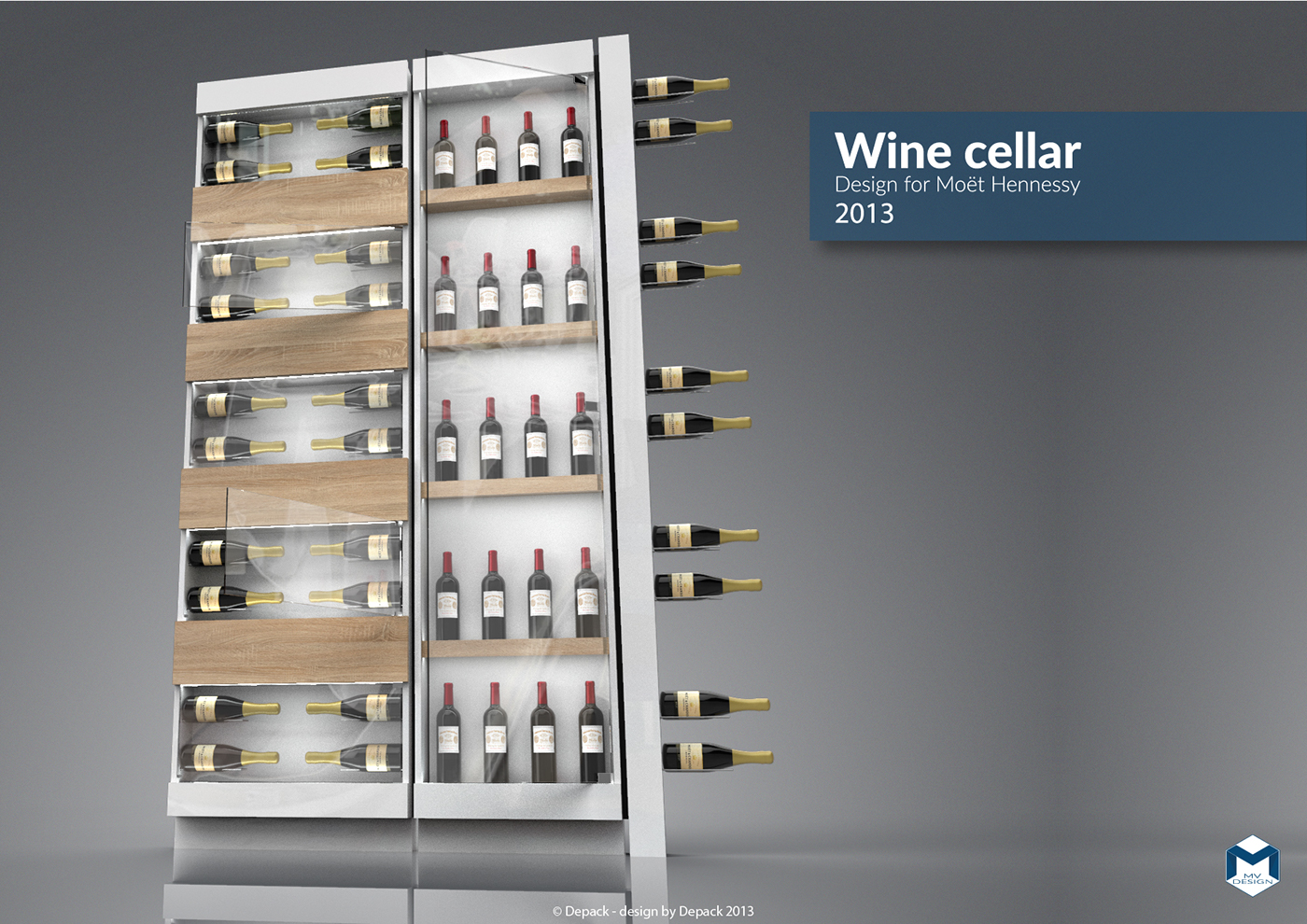 restaurant Champagne furniture wine cellar Roland Garros Paris Retail design