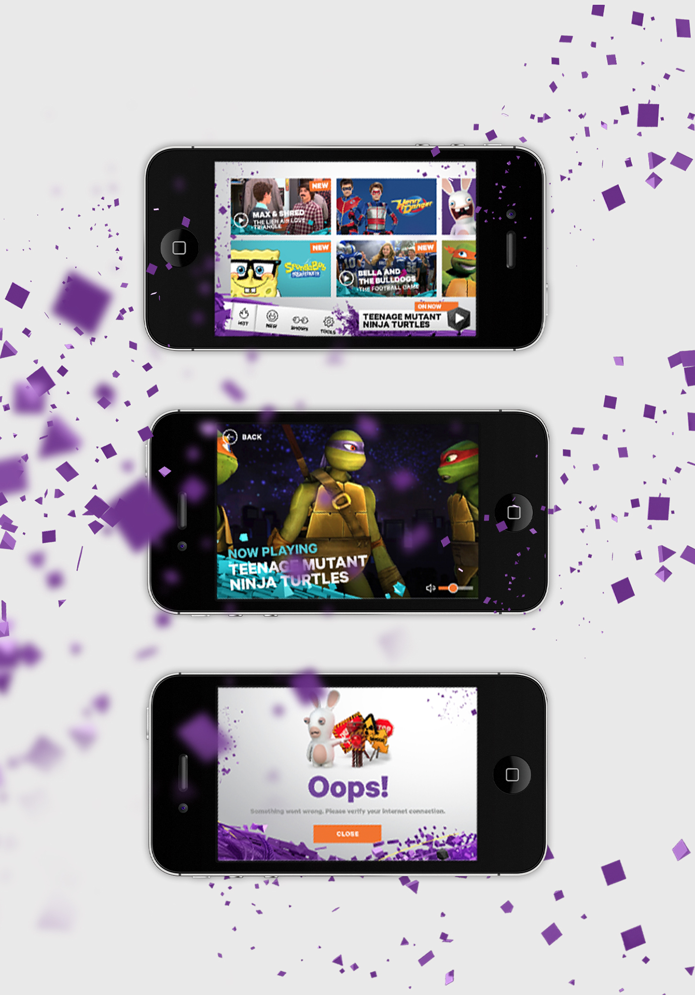 tablet television kids Streaming kids app Canada ottawa UI Live TV Corus Entertainment kids brand Platform design