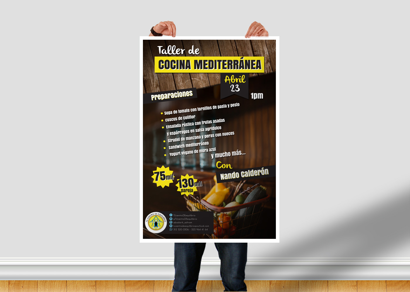 taller tour Yoga poster design diseño cocina Food 