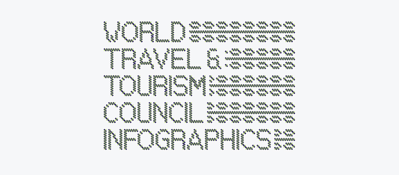 wttc world Travel tourism council peru lust infographic info graphic Data visualization visualisation cross stitch