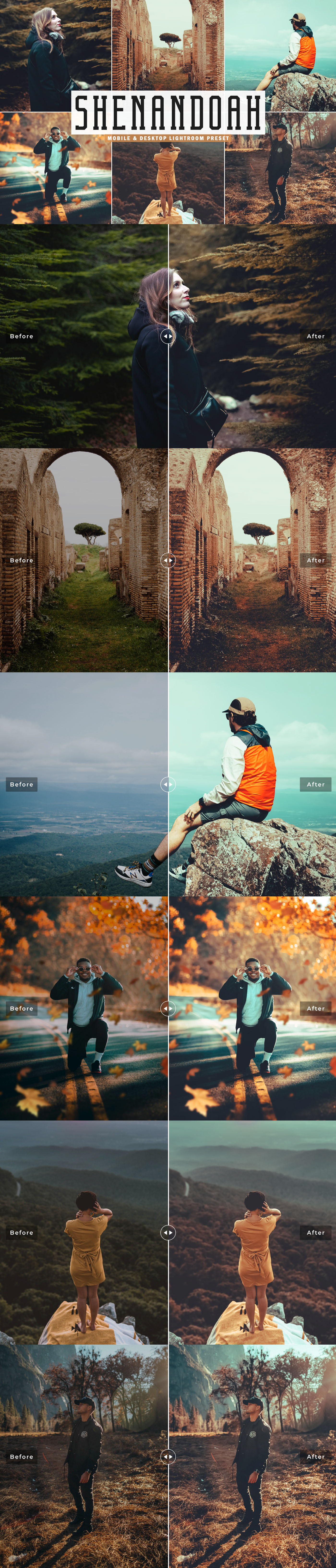 Free Shenandoah Lightroom Preset will produces deep moody colors, beautiful and natural tone.