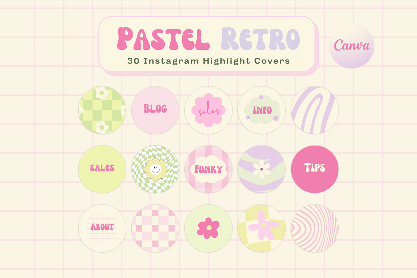 Instagram Highlights - Pastel Retro
