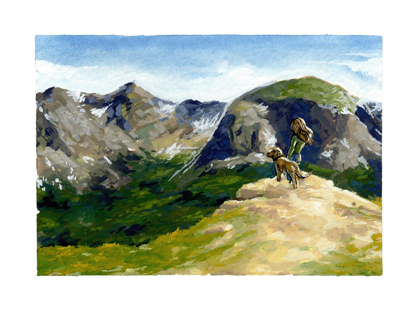 gouache Landscape painting   reference study