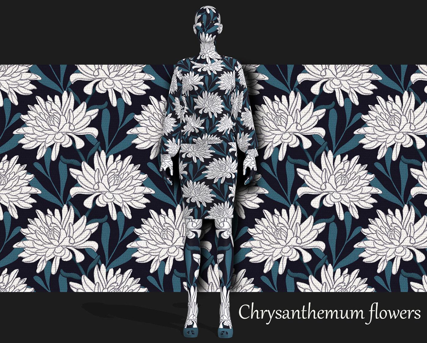 botany fabric Fashion  fashion textile floral pattern Patterns print seamless Textiles