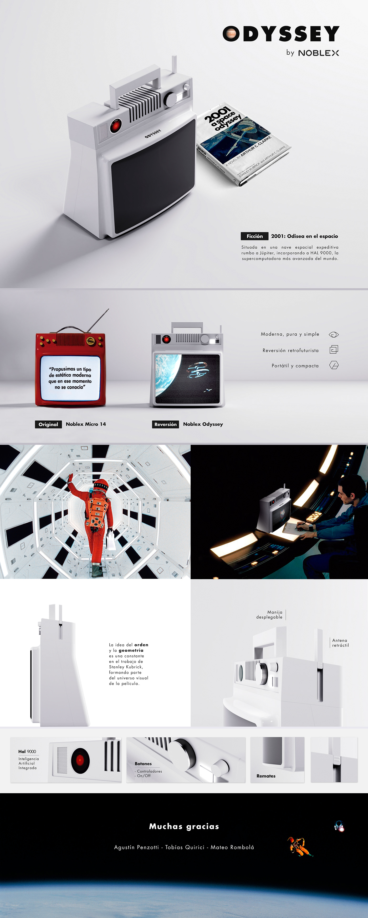 2001 space odyssey Movies Kubrick industrial design  tv Space  portable product design  Render futuristic