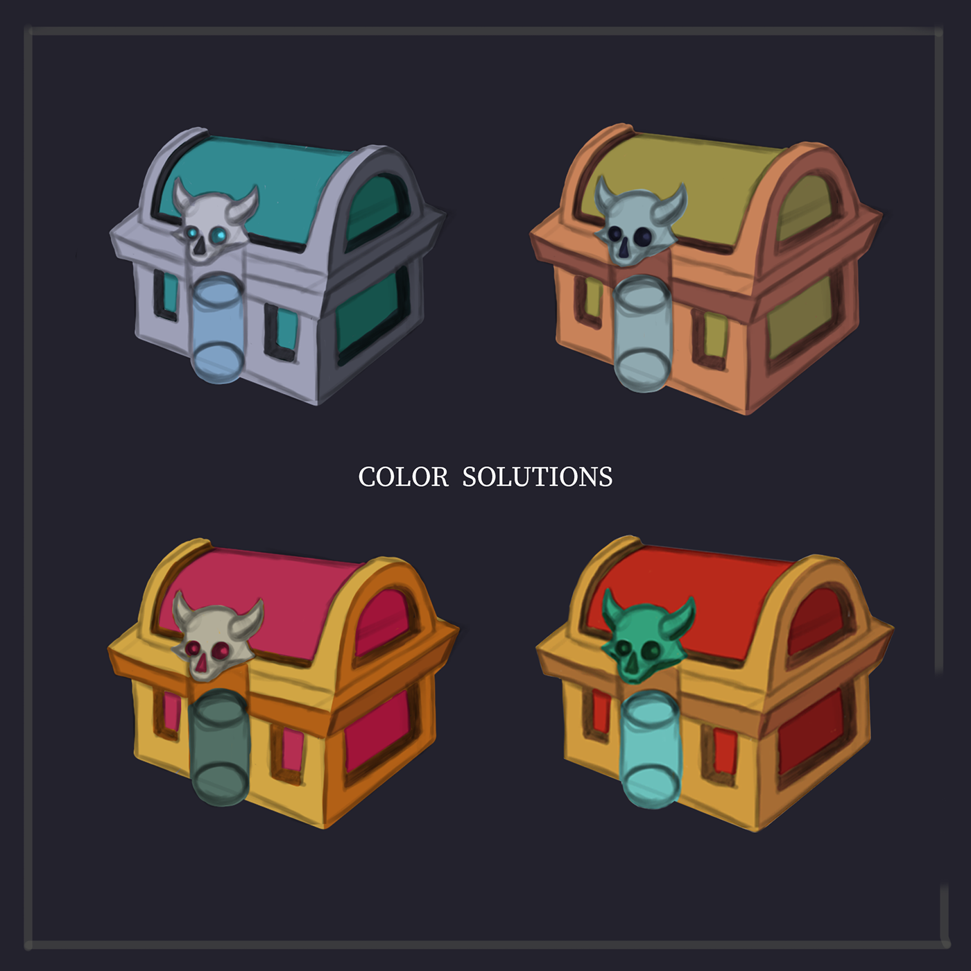 artwork cartoon Case Study casual casual game Character design  chest concept Digital Art  ILLUSTRATION 