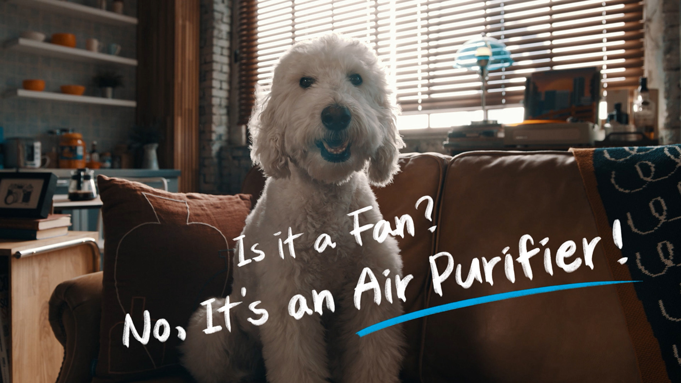 dog animal commercial 3D CG product design  Film   Coway air AirPurifier
