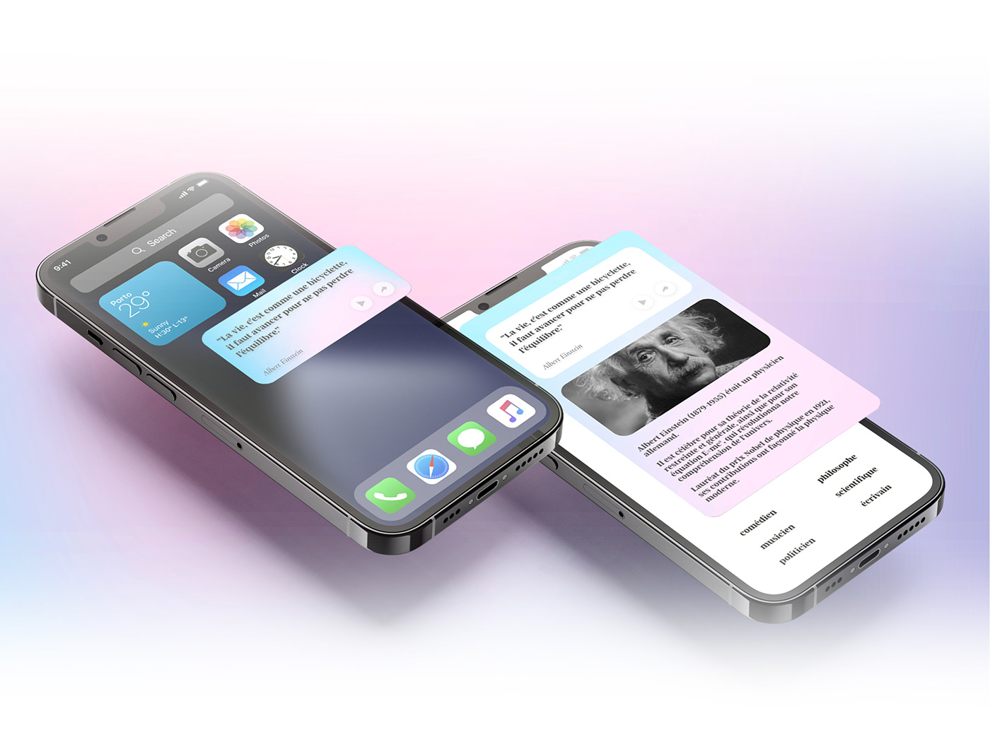application Mobile app widget direction artistique design Graphic Designer
