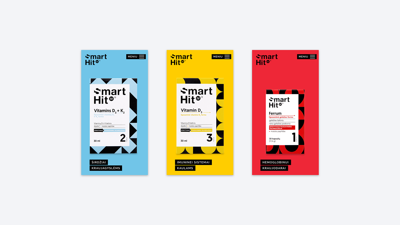 Packaging branding  Web Design  pattern graphic design  package design  supplements art direction  smart hit Logotype