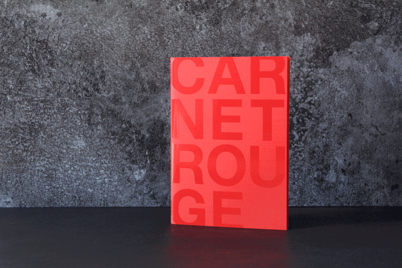 Carnet notebook red paper UVVarnish Screenprinting rouge