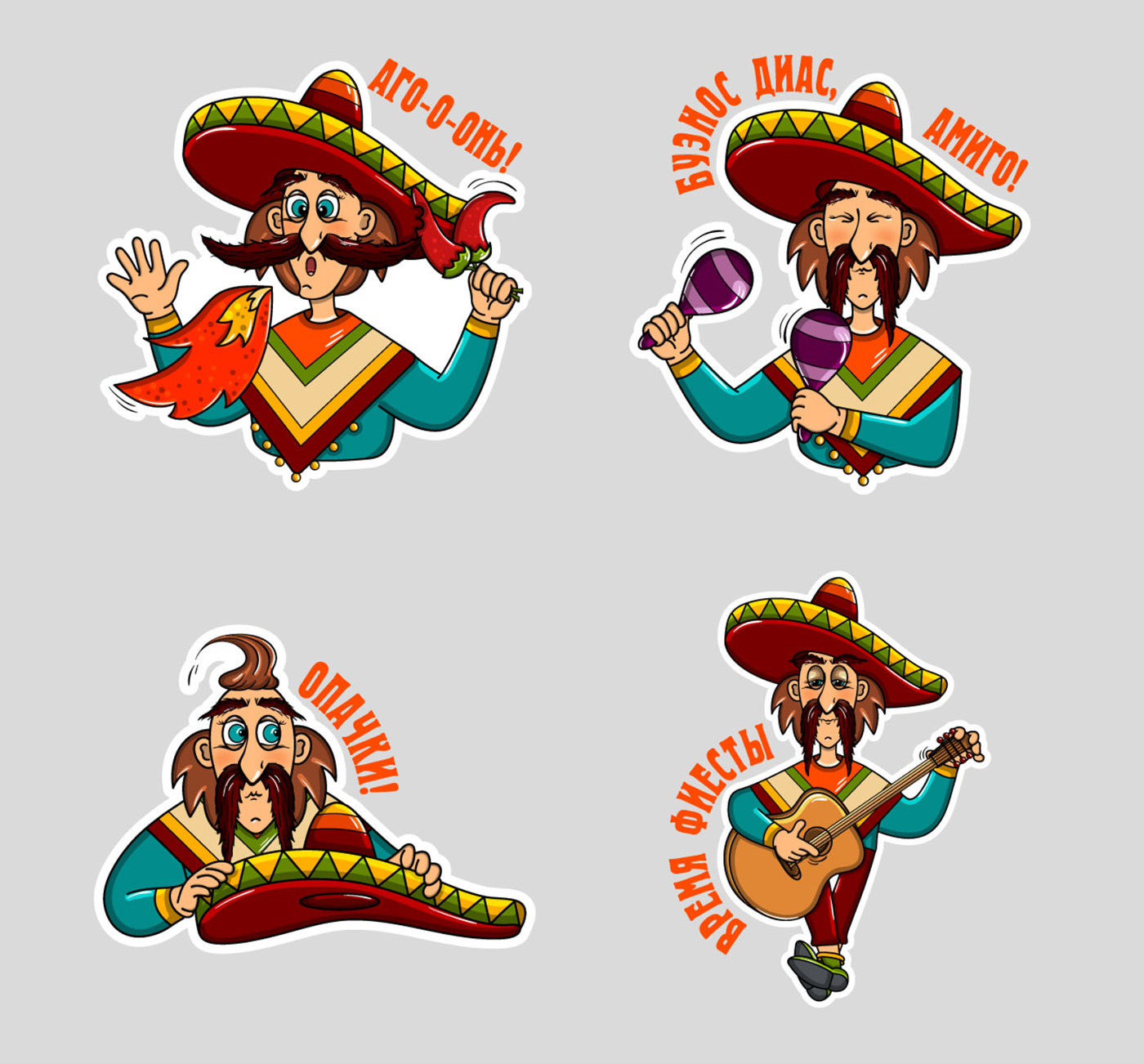 Character Character design  Mexican sticker stickers Sticker Design sticker pack Stickerpack Vector Illustration vector