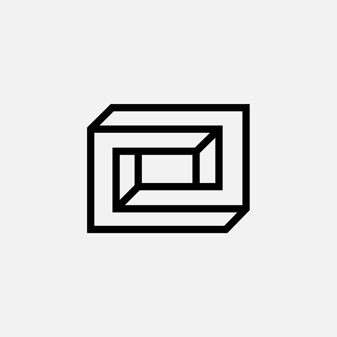 geometry impossible penrose black minimal corner shape Mindblown type instagram