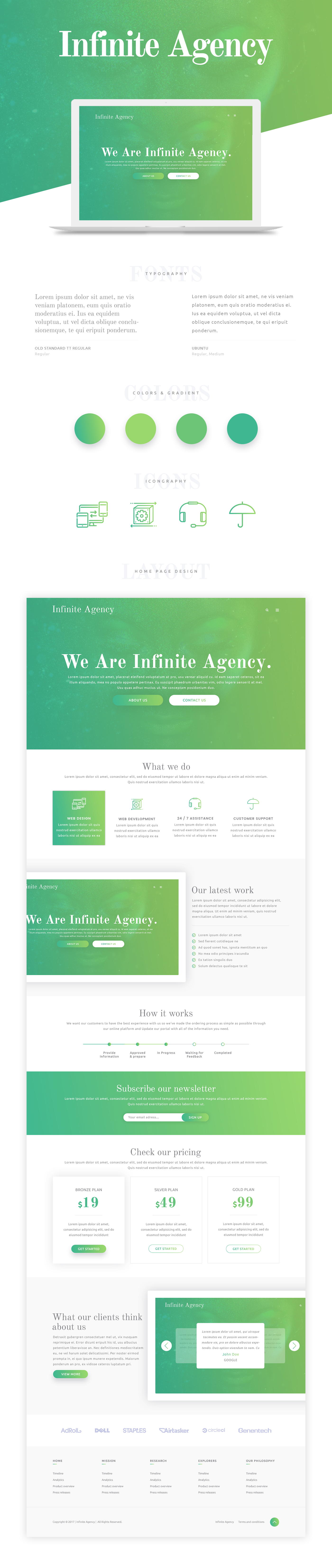 Website Webdesign agency template UI ux UserExperience landing page templates