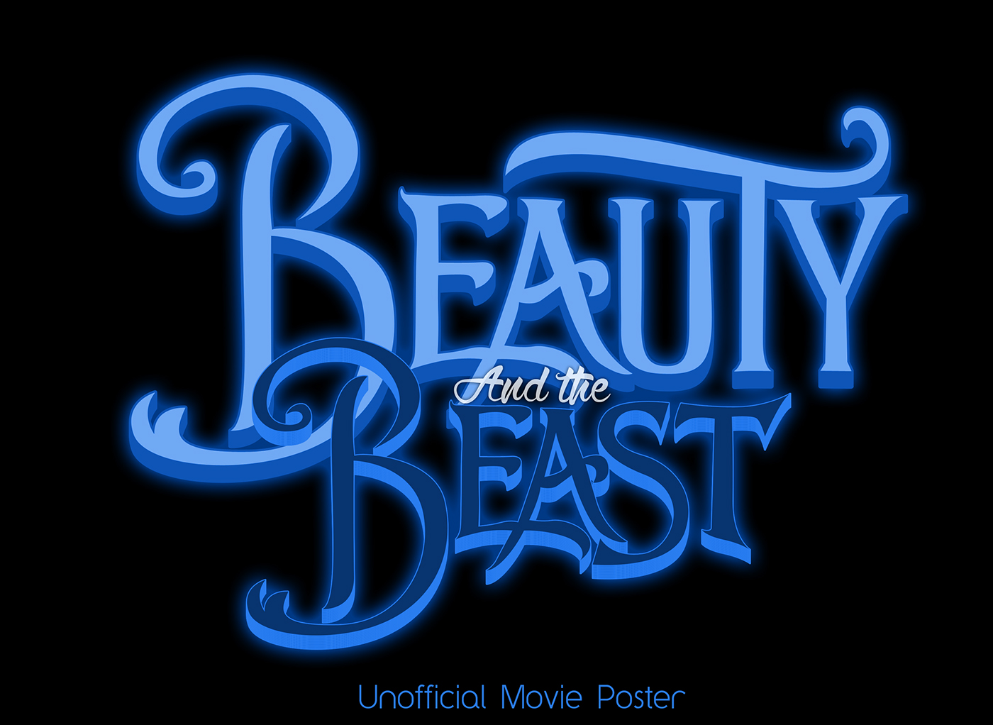 vector vexel art beautyandthebeast movie poster beauty&thebeast