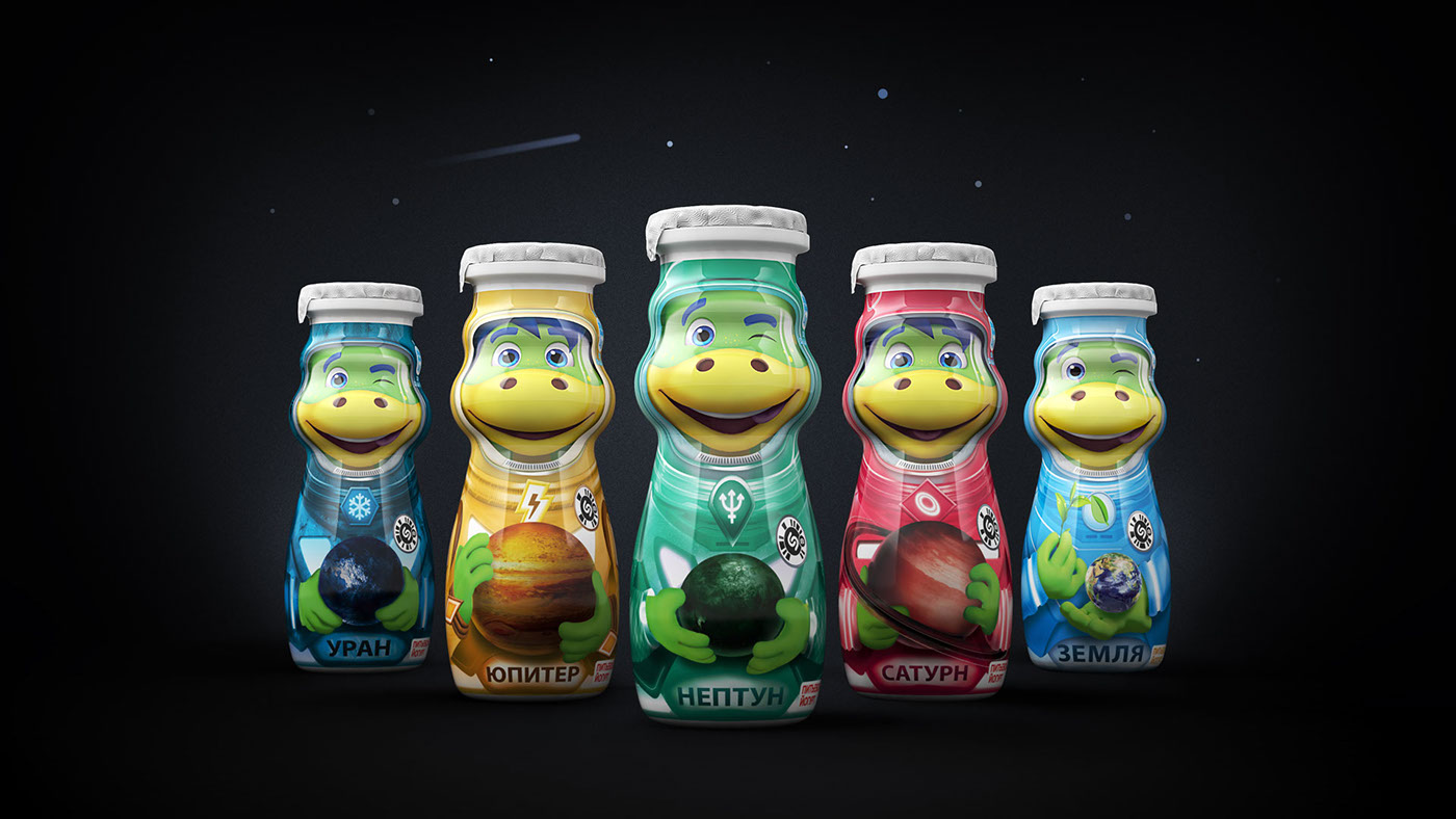 package plastic bottle kids Dinosaur Space  spacesuit Danone rastishka Shazam