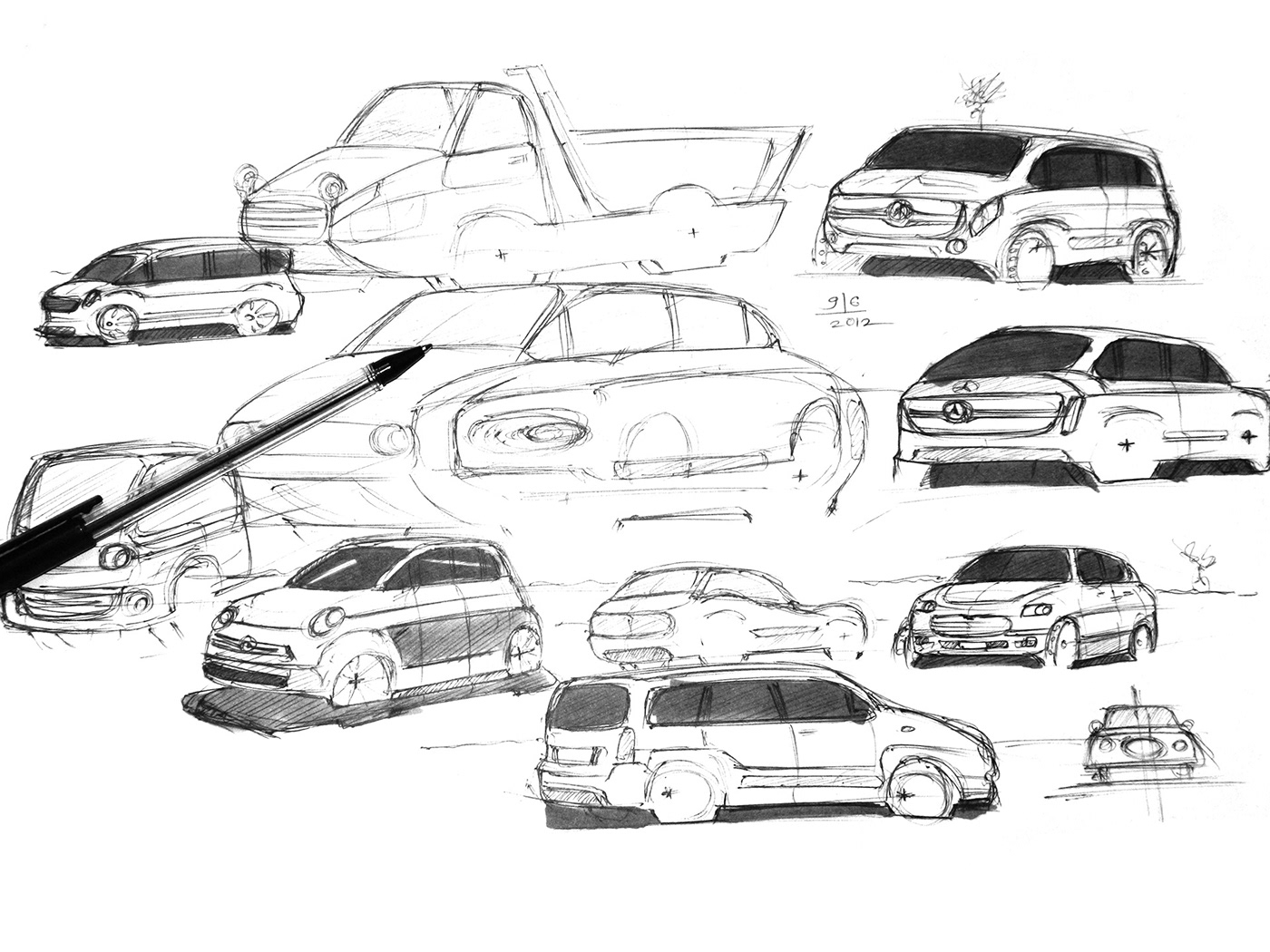 concept sketch Audi PRAJYOT KADAM transporation