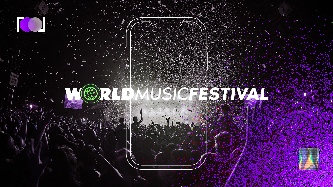 3D app design eletro festival free Layout Mockup music purple