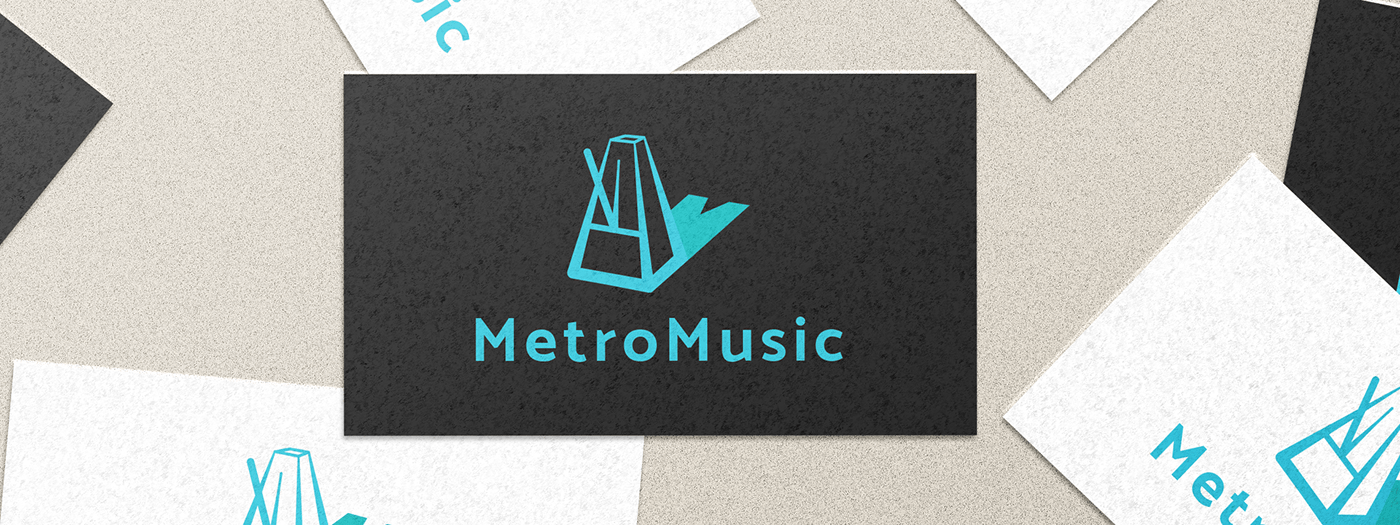 Logotipo branding  metronome music