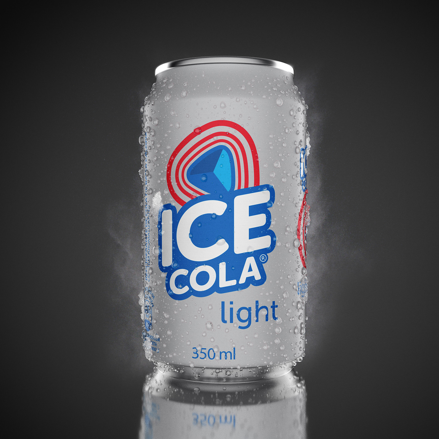 ice cola Coca Cola cola refrigerante coke lata produto 3D CGI