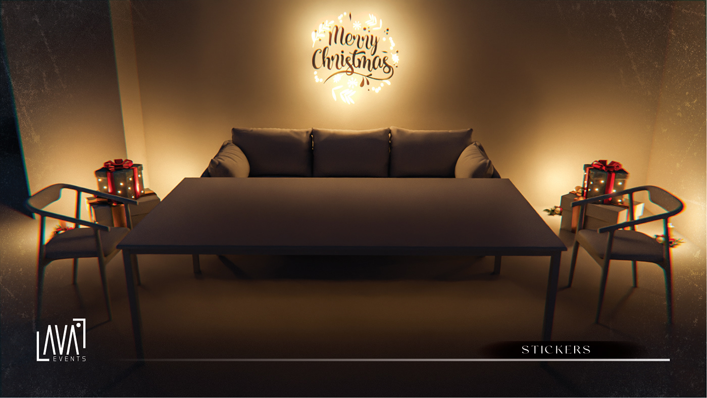 Event brand identity Christmas new year celebration Holiday party night Nature lightroom