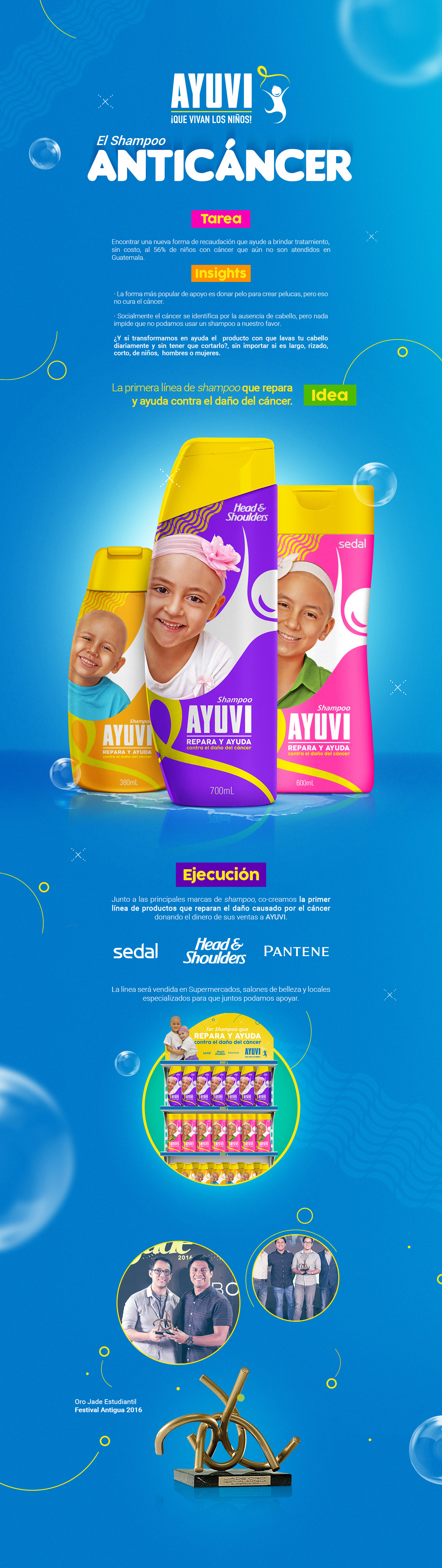 festival antigua shampoo cancer Packaging direct marketing donation Latin America Young Creatives award against cancer