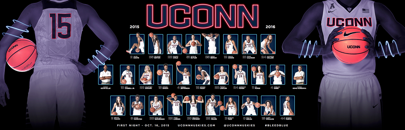 UConn Uconn Basketball first night poster NCAA