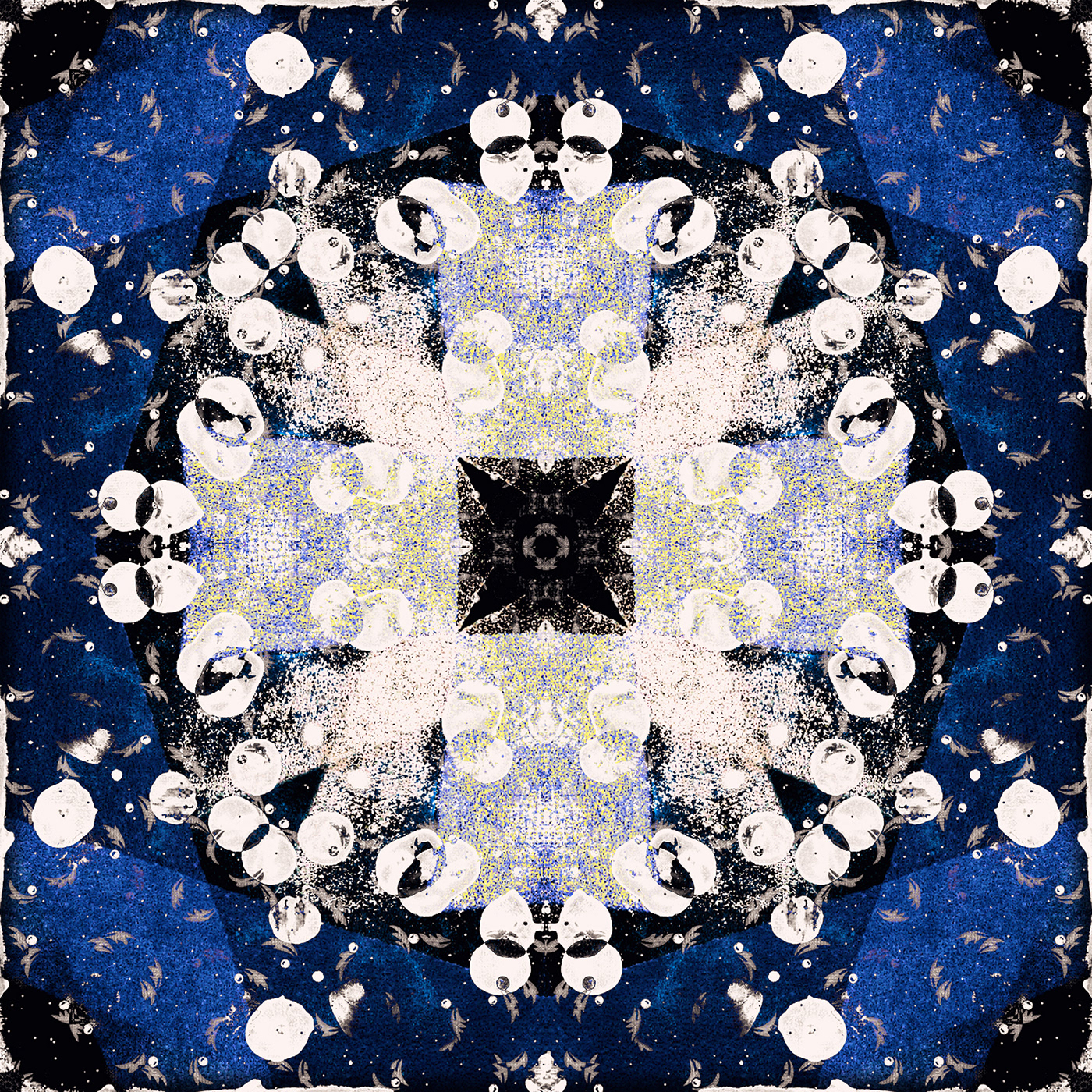 motif tache painting   digital illustration abstract neige winter bleu pattern dessin numérique 