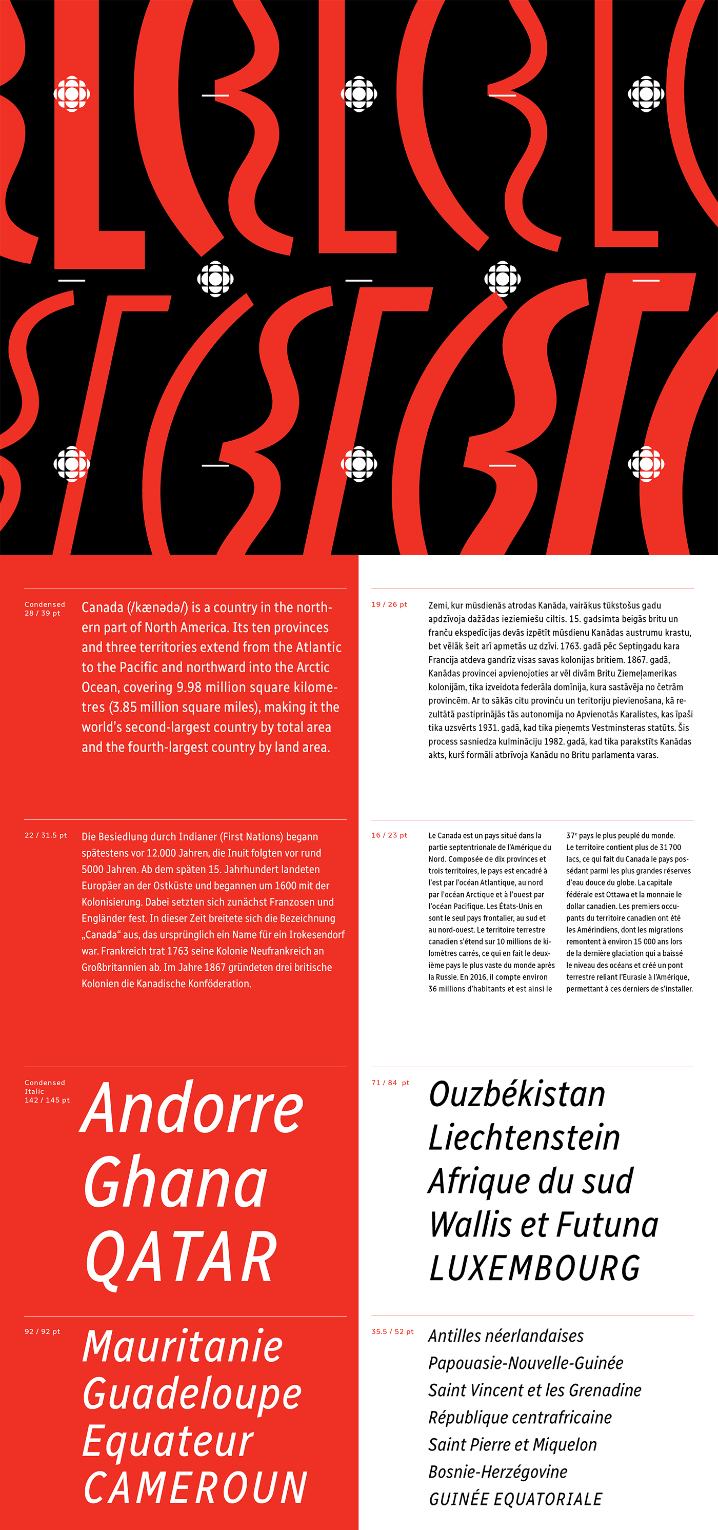 Typeface type design font Radio-Canada sans-serif Custom Opentype Canada webfont versatile