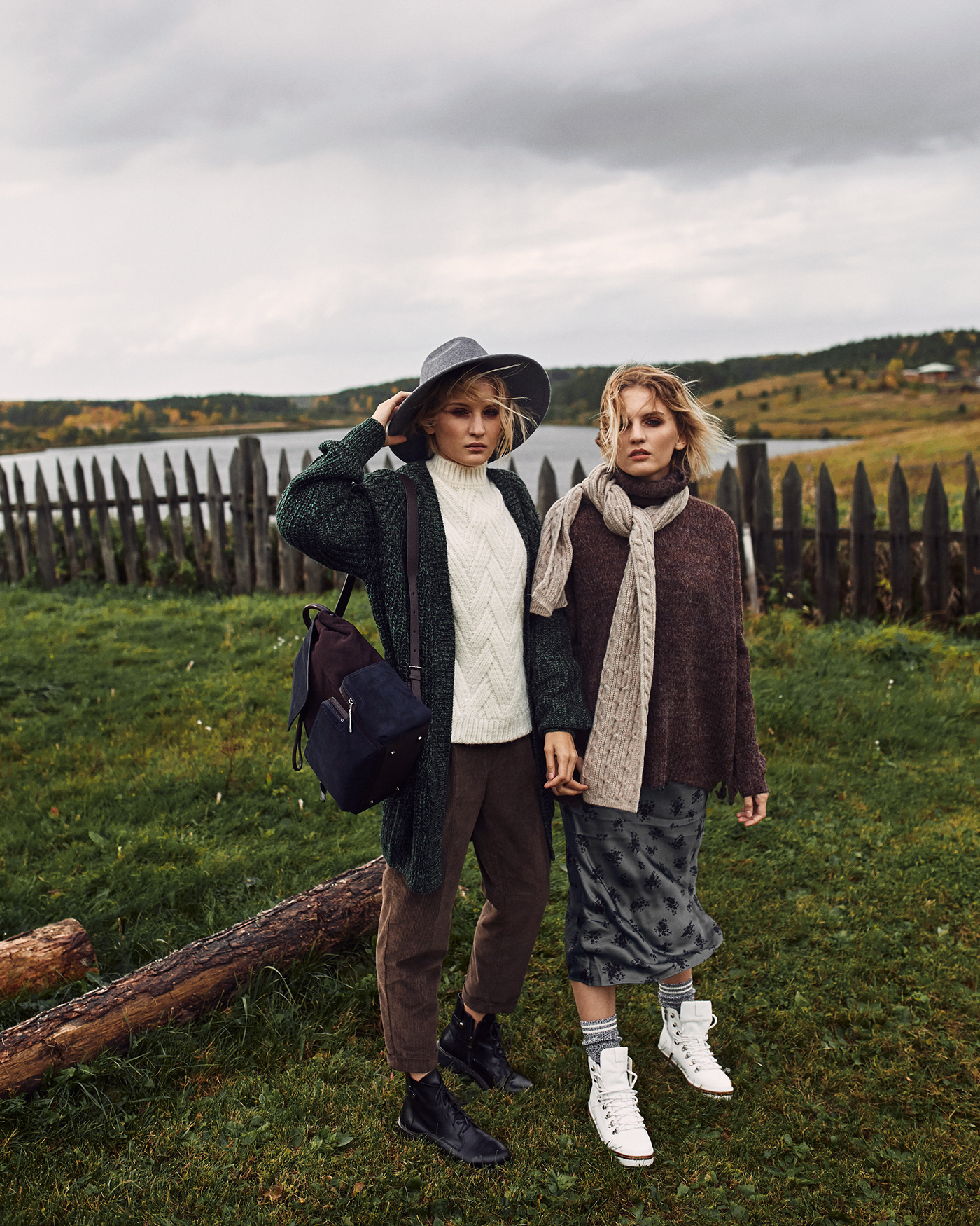 Twins model folk Travel editorial campaign Fashion 