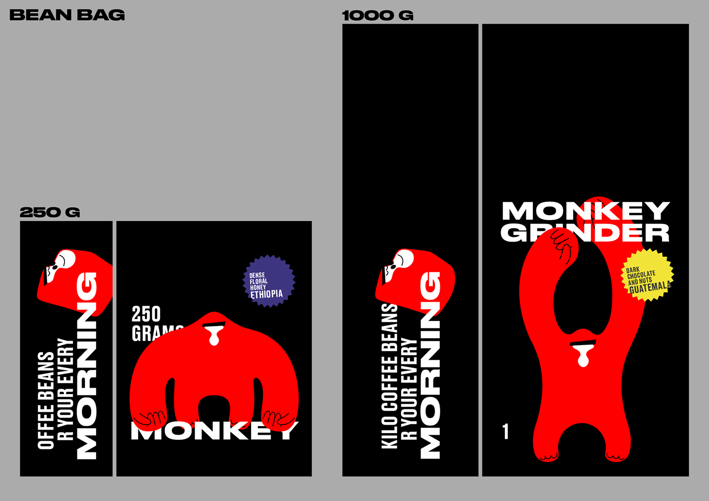 brand identity Coffee grinder identity Logo Design Logotype monkey Packaging product design  visual identity