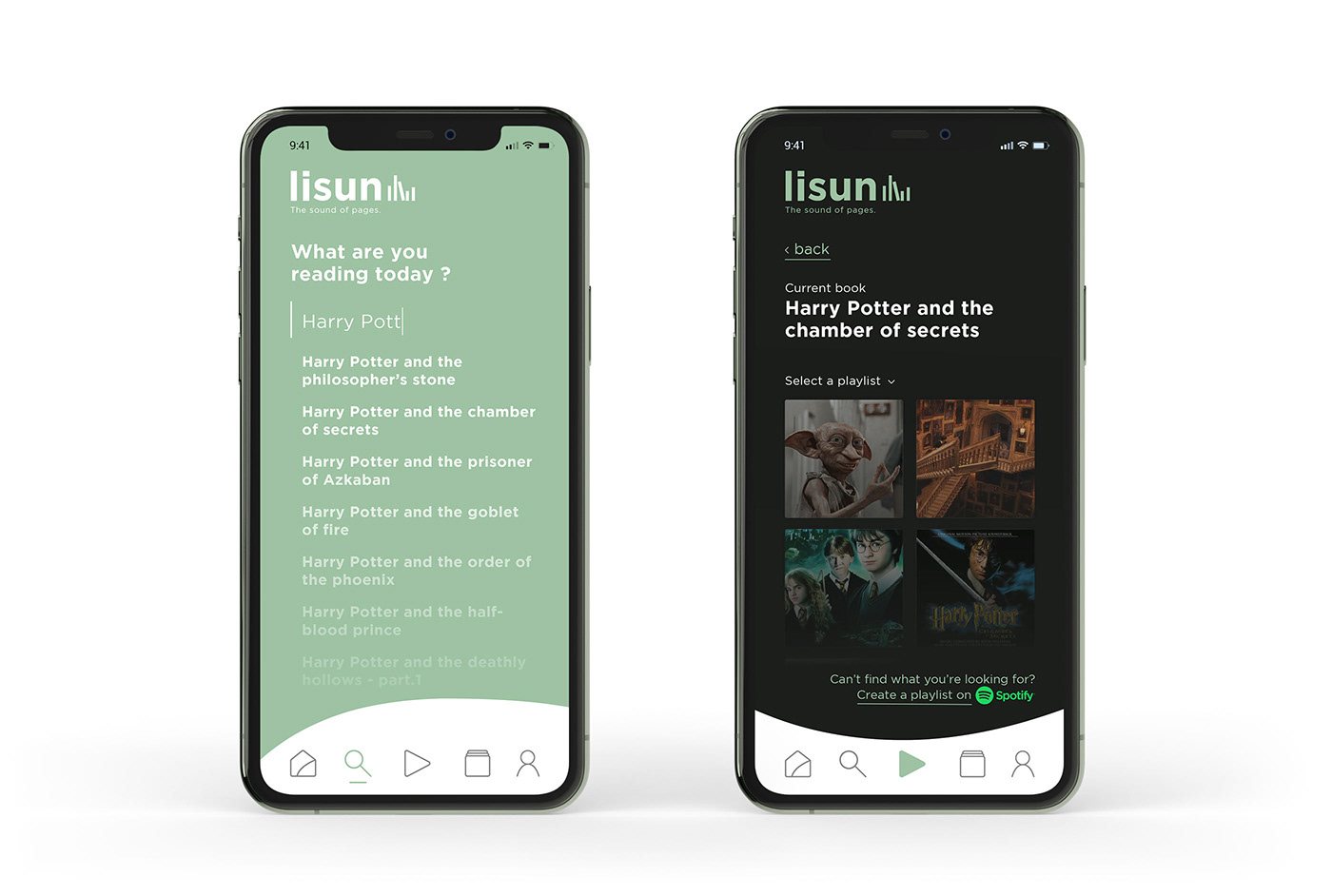 app application concept mobile music spotify UI/UX