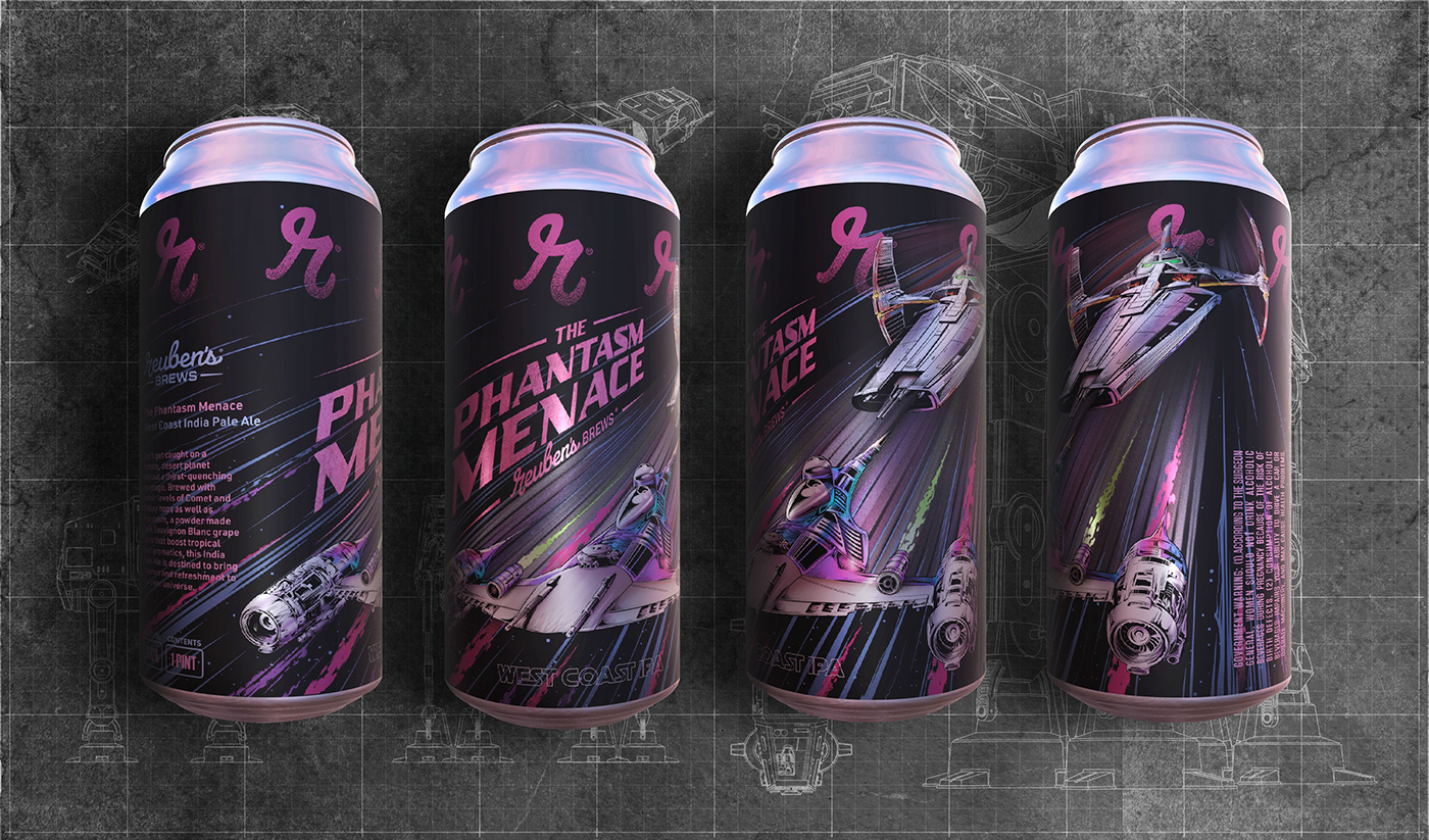 star wars beer ipad pro craft beer Label packaging design Procreate Mockup