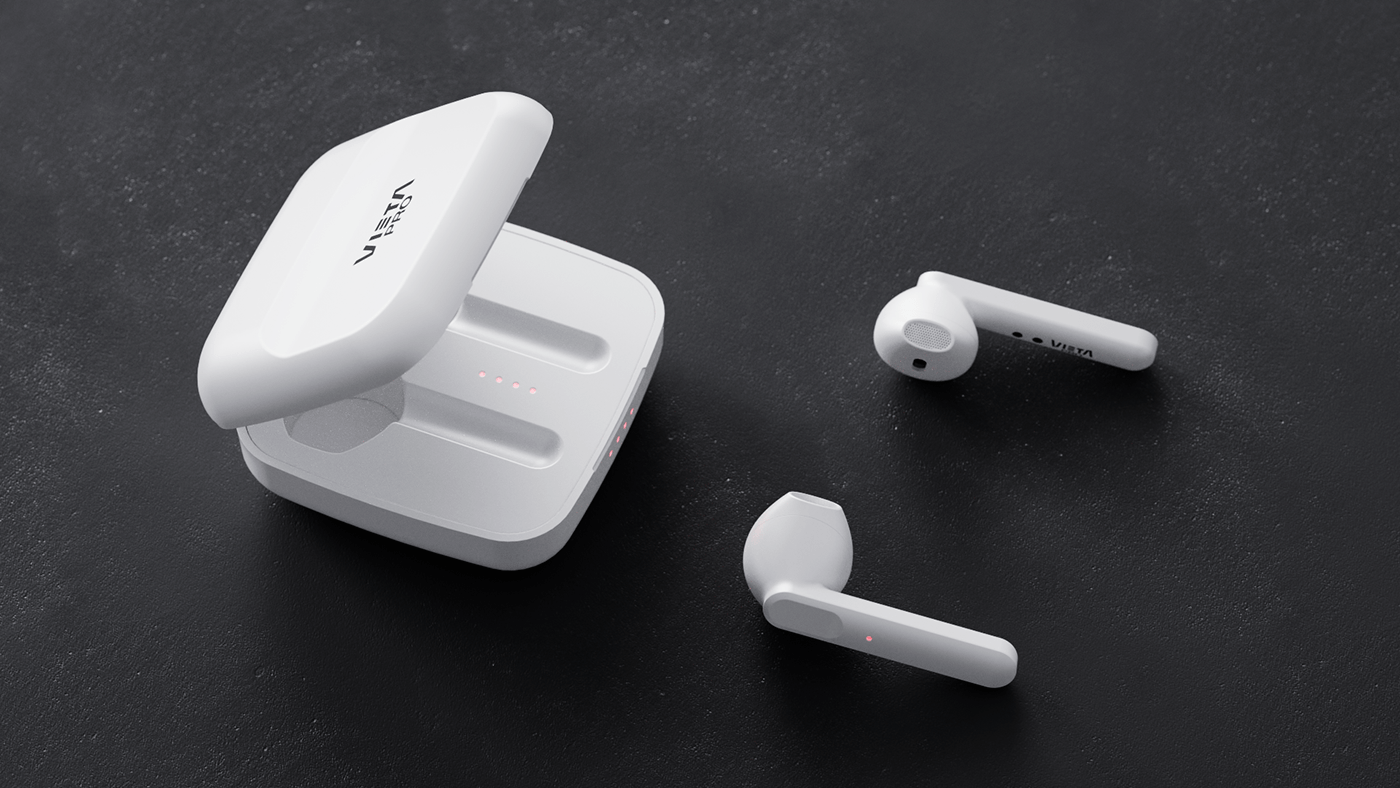 3D Rendering headphones industrial design  keyshot product visualization rendering Vieta wireless Wireless Headphones Auriculares