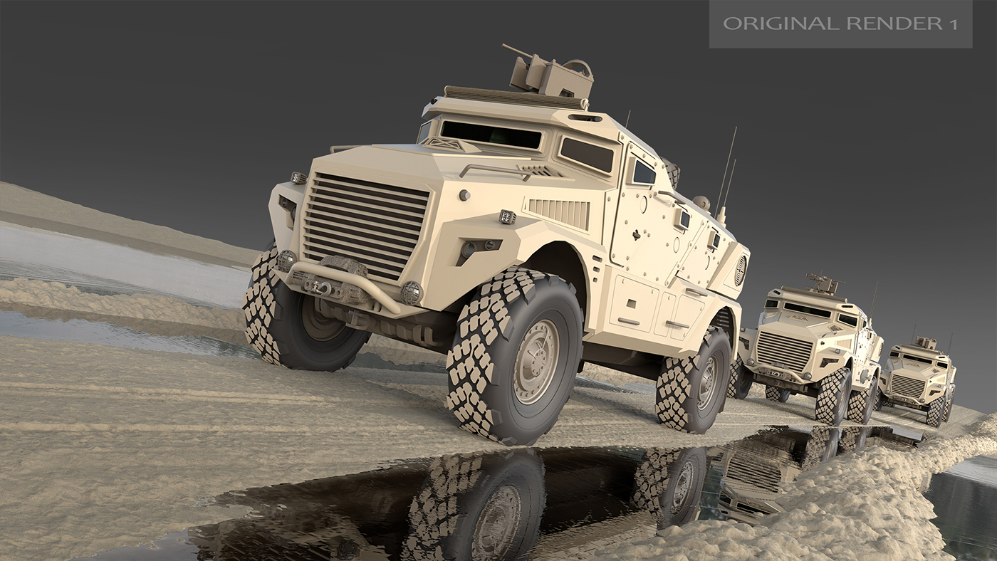 army convoy CGI vehicles Patrol Military LEADER-FOLLOWER MUMT RCV SEMI-AUTONOMOUS