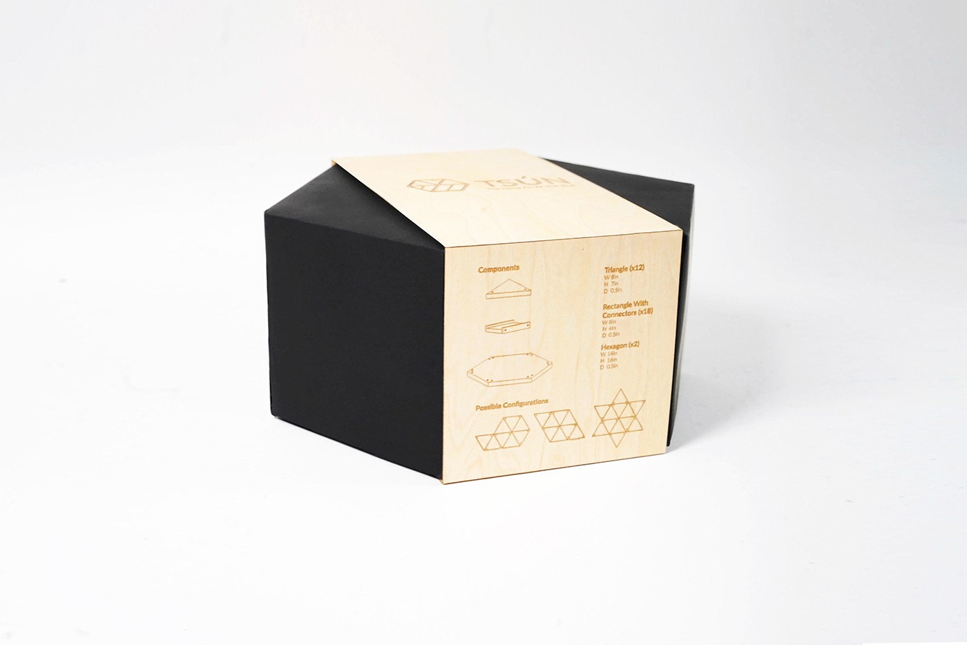 package design geometric product modular wood storage Organizing natural branding 