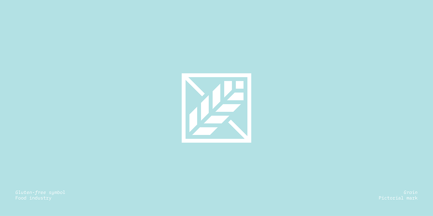 Geometrically designed logo of grain.